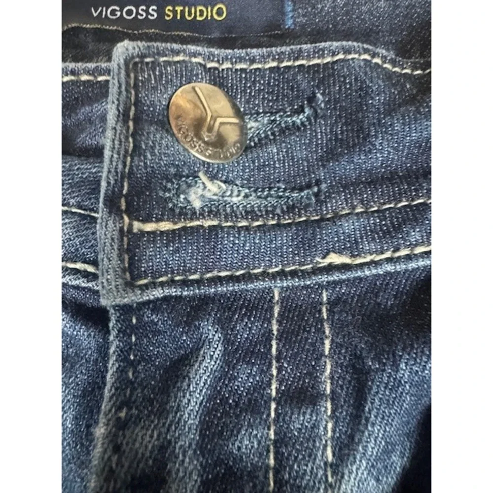 Vigoss Studio Jeans Womens 9/10 P6088A‎ Bootcut Medium Wash Flap Pocket Blue